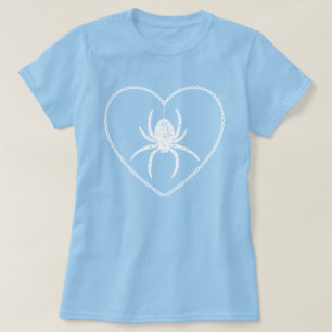 T-shirt Coeur Araignée Bleue