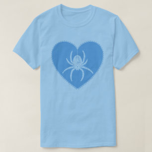 T-shirt Coeur Araignée Bleue