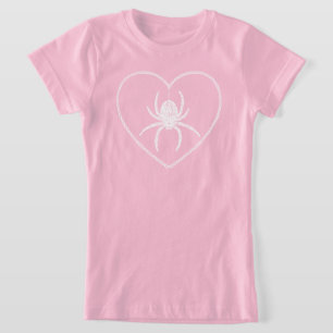 T-shirt Coeur Araignée Rose