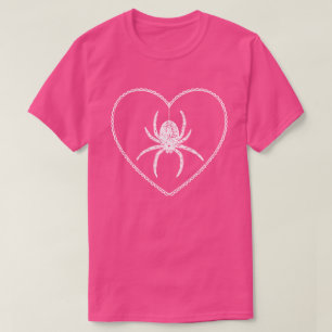 T-shirt Coeur Araignée Rose