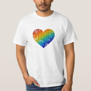T-shirt Coeur arc-en-ciel