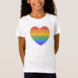 T-Shirt Coeur arc-en-ciel