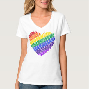 T-shirt Coeur arc-en-ciel