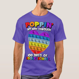 T-shirt Coeur arc-en-ciel 100 jours d'école1