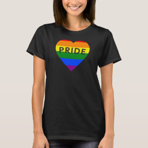 T-shirt Cœur arc-en-ciel de fierté
