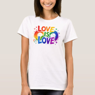 T-shirt cœur arc-en-ciel "L'amour est l'amour"