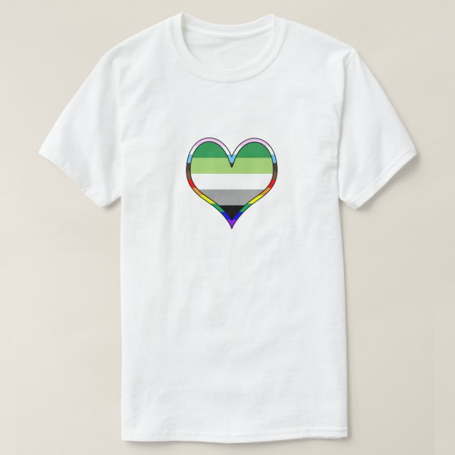T-shirt Coeur Aro Pride (Design devant)