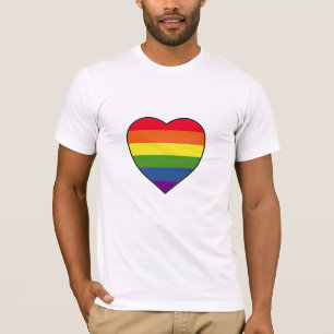 T-shirt Coeur aux couleurs arc-en-ciel