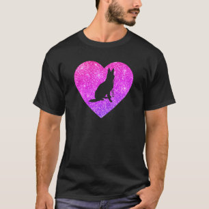 T-shirt Coeur Berger Allemand Mignonne Pour Les Filles Ado