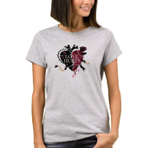 T-shirt Cœur Brisé L'amour Gothique Fait Mal