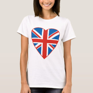 T-shirt Coeur britannique de drapeau