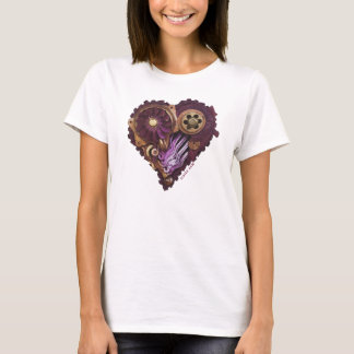 T-shirt Coeur CardioArt-Assemblé en pourpre et or II