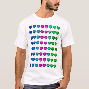 T-shirt Coeur coloré Motif Pierres cardiaques