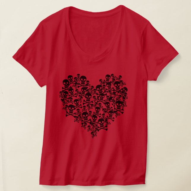 T-shirt Coeur crâne (Poser)