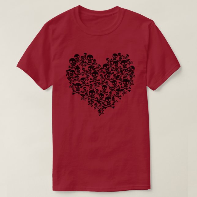 T-shirt Coeur crâne (Design devant)