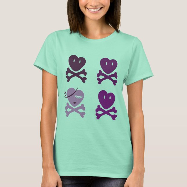 T-shirt Coeur crâne (Devant)
