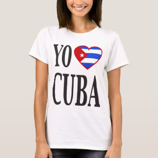 T-shirt Coeur Cuba (amour Cuba de Yo d'I) avec le coeur