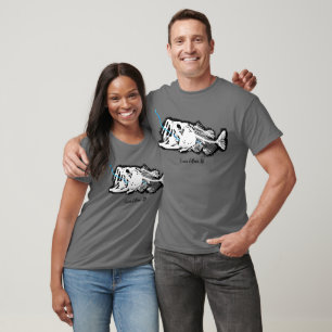 T-SHIRT COEUR D'ALENE ONE BAD BASS SWALLOWE ID PATRIOT