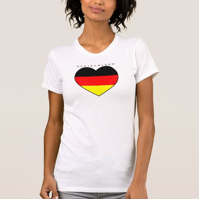 T-shirt Coeur d'Allemagne football Shirt (Devant)