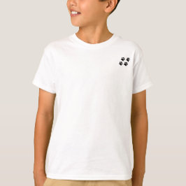 T-shirt Coeur d'amour chiot avec empreintes de pattes