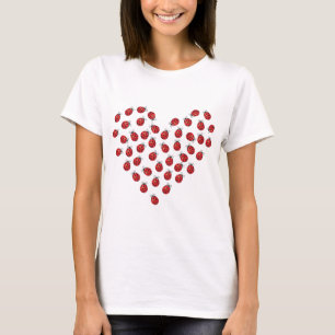 T-shirt Coeur d'amour de coccinelle