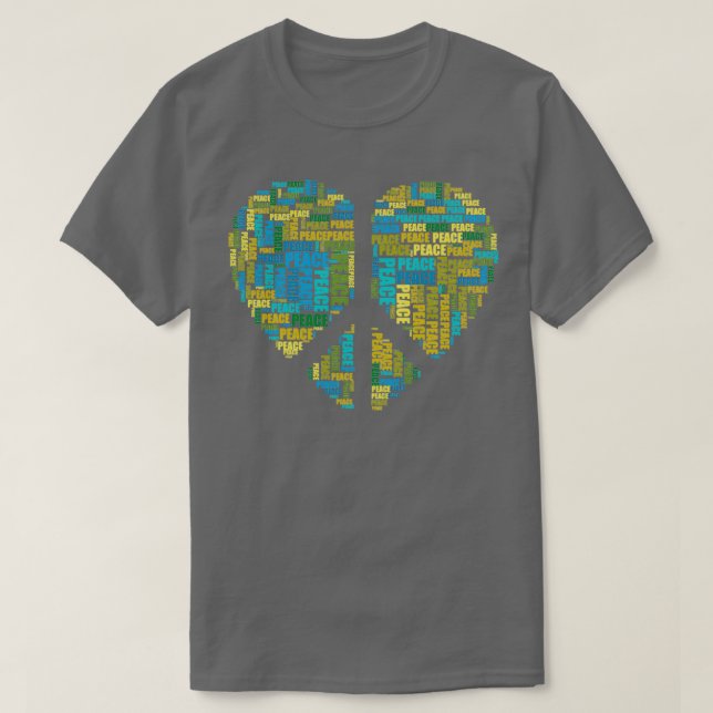 T-shirt Coeur d'amour et de paix (Design devant)