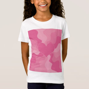 T-Shirt Coeur d'amour - rose