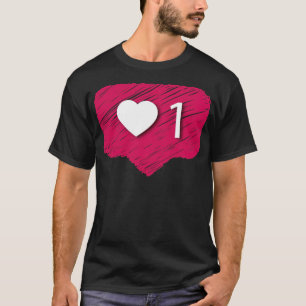 T-shirt Coeur dans la bulle de discours rouge mustang sorc