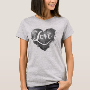 T-shirt Coeur d'aquarelle avec amour