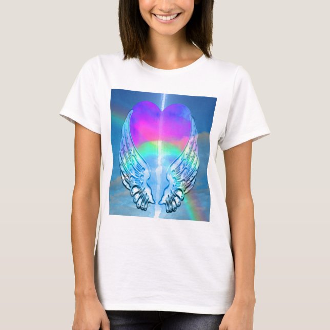 T-shirt Coeur d'arc-en-ciel (Devant)