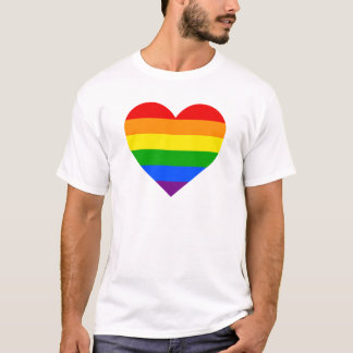 T-SHIRT "COEUR D'ARC-EN-CIEL "