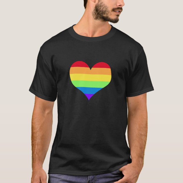 T-shirt Coeur d'arc-en-ciel (Devant)