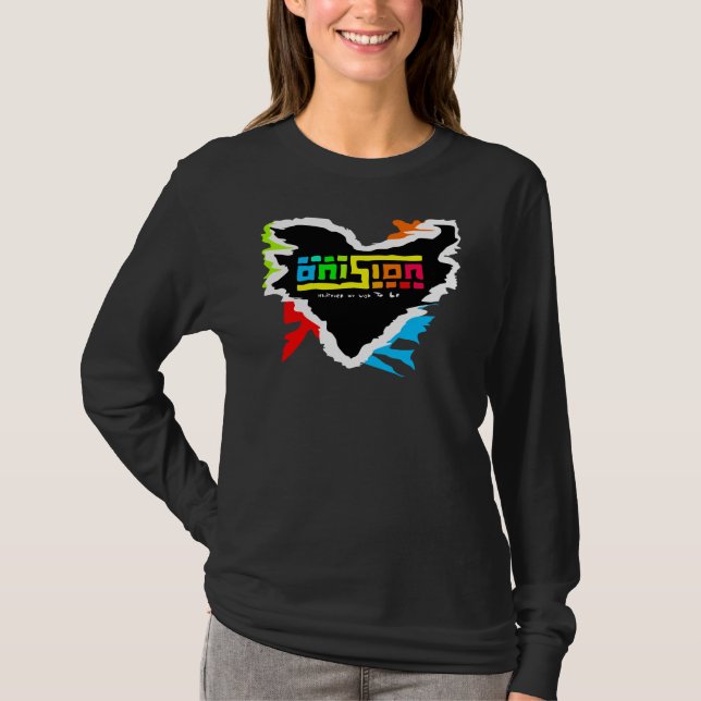 T-shirt Coeur d'arc-en-ciel (Devant)