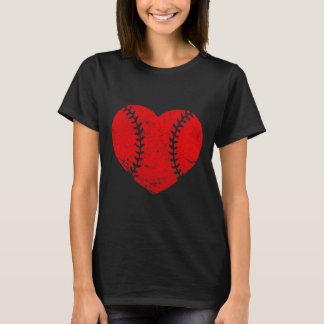 T-shirt Coeur de baseball vintage Saint Valentin Garçons F