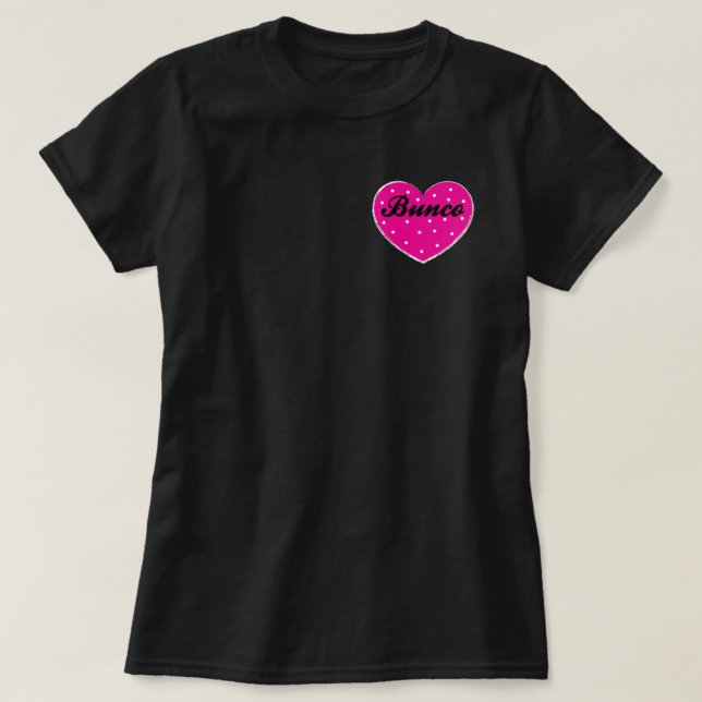 T-shirt Coeur de Bunco de Valentines avec des points de (Design devant)