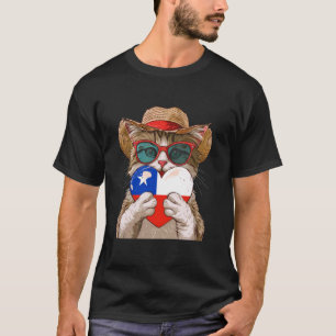 T-shirt Cœur de chat chilien Fierté chilienne Racines chil