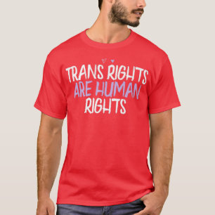 T-shirt Coeur de couleur Funny Les droits trans sont des d