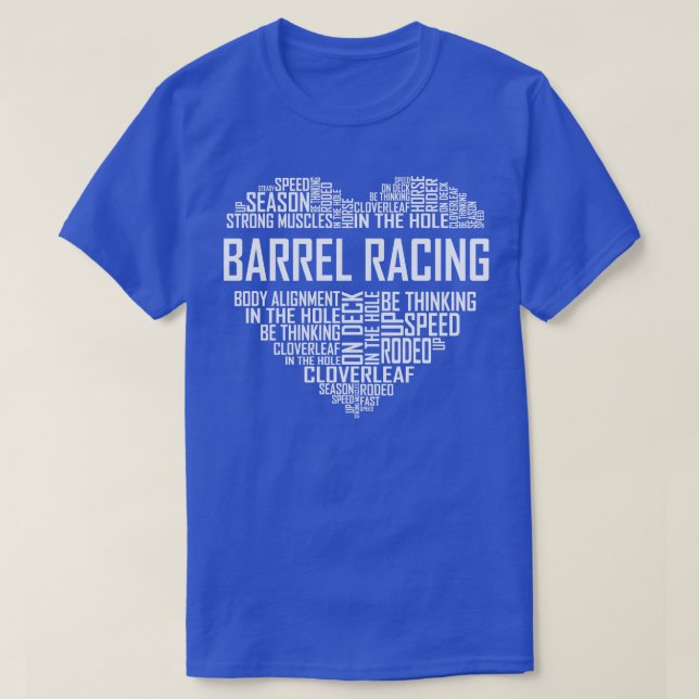 T-shirt Coeur de course de baril (Design devant)