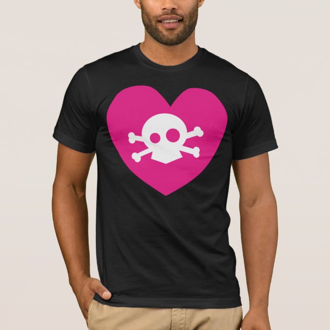 T-shirt coeur de crâne (Devant)