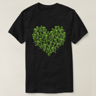 T-Shirt Cœur de Crâne Vert