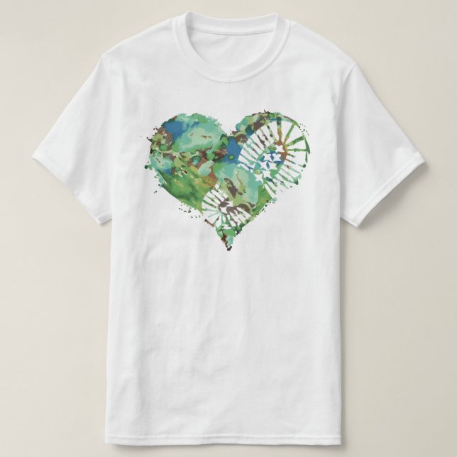 T-shirt coeur de démarrage (Design devant)