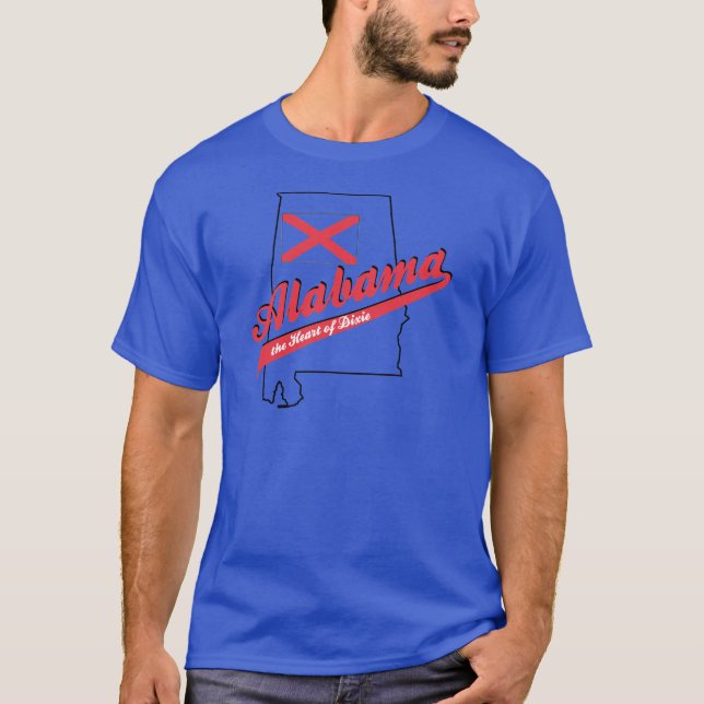 T-shirt Coeur de Dixie en Alabama (Devant)