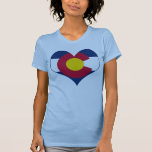 T-shirt Coeur de drapeau du Colorado