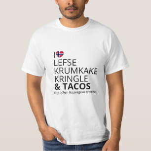 T-shirt Cœur de drapeau personnalisé de Norvège Américai