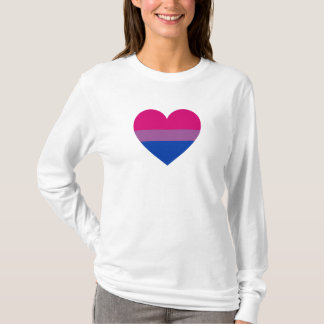 T-shirt Coeur de fierté bisexuel