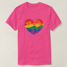 T-shirt Coeur de fierté LGBT géométrique