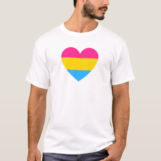 T-shirt Cœur de fierté pansexuelle