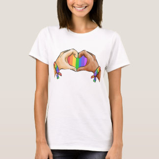 T-shirt Coeur de fille LGBT