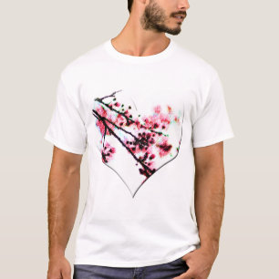 T-shirt Coeur de fleurs de cerisier