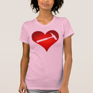 T-shirt Cœur de géologue et marteau de géologue